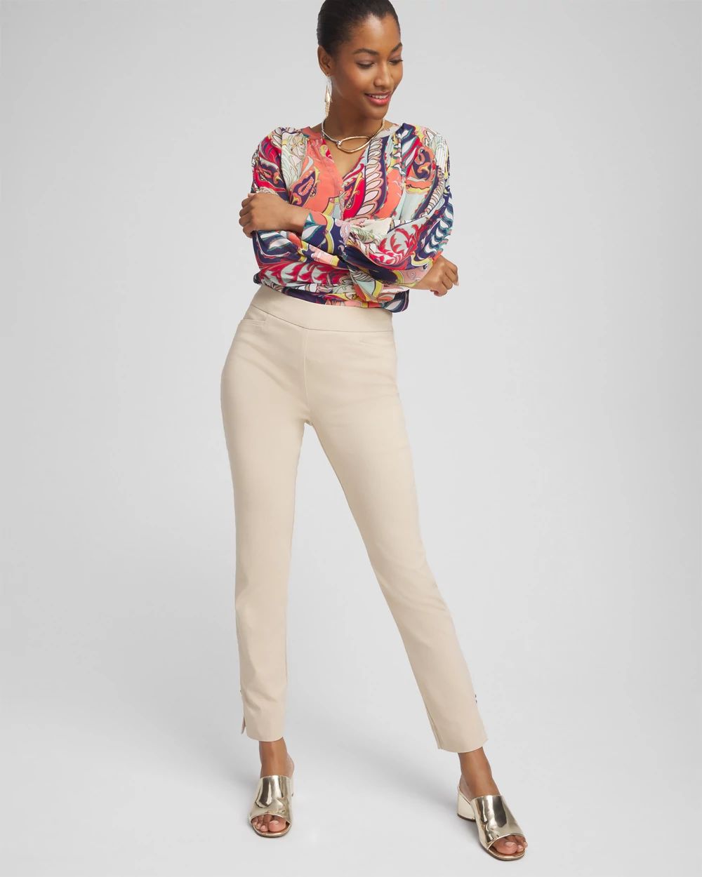 Brigitte Rivet Slit Ankle Pants | Chico's